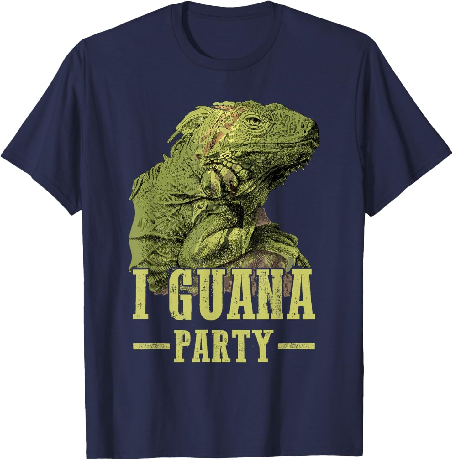 Iguana hunter Party for boys Iguanas Iguana Lizard men T-Shirt - T-Shirt | Navy
