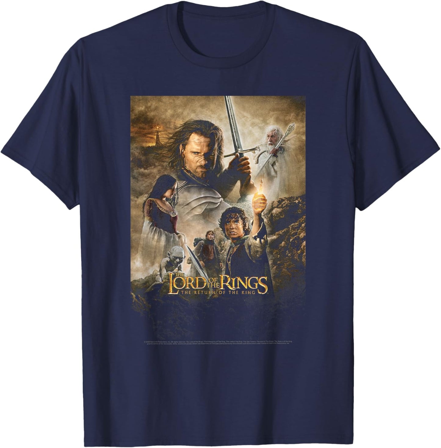 Lord Of The Rings Return Of The King Group Poster T-Shirt - T-Shirt | Navy