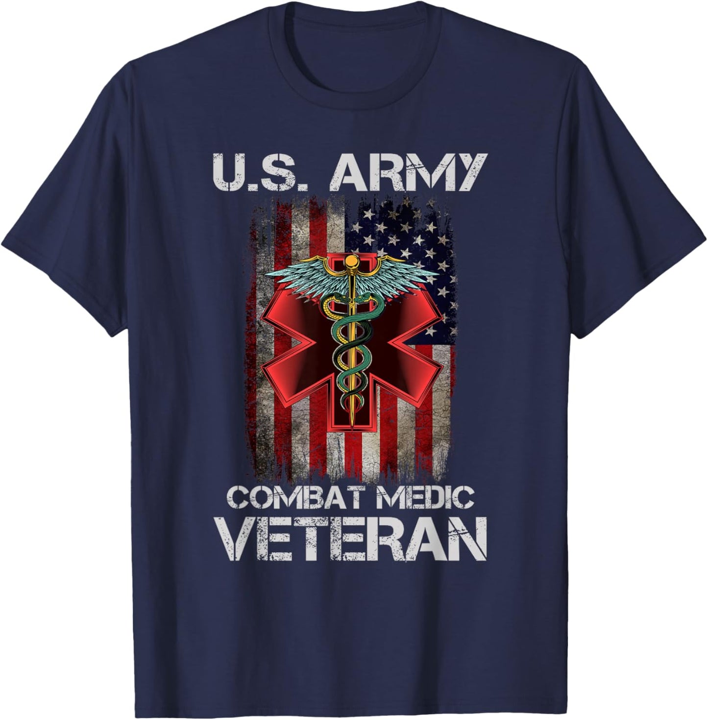 U.S. Army Combat Medic Veteran T-Shirt - T-Shirt | Navy