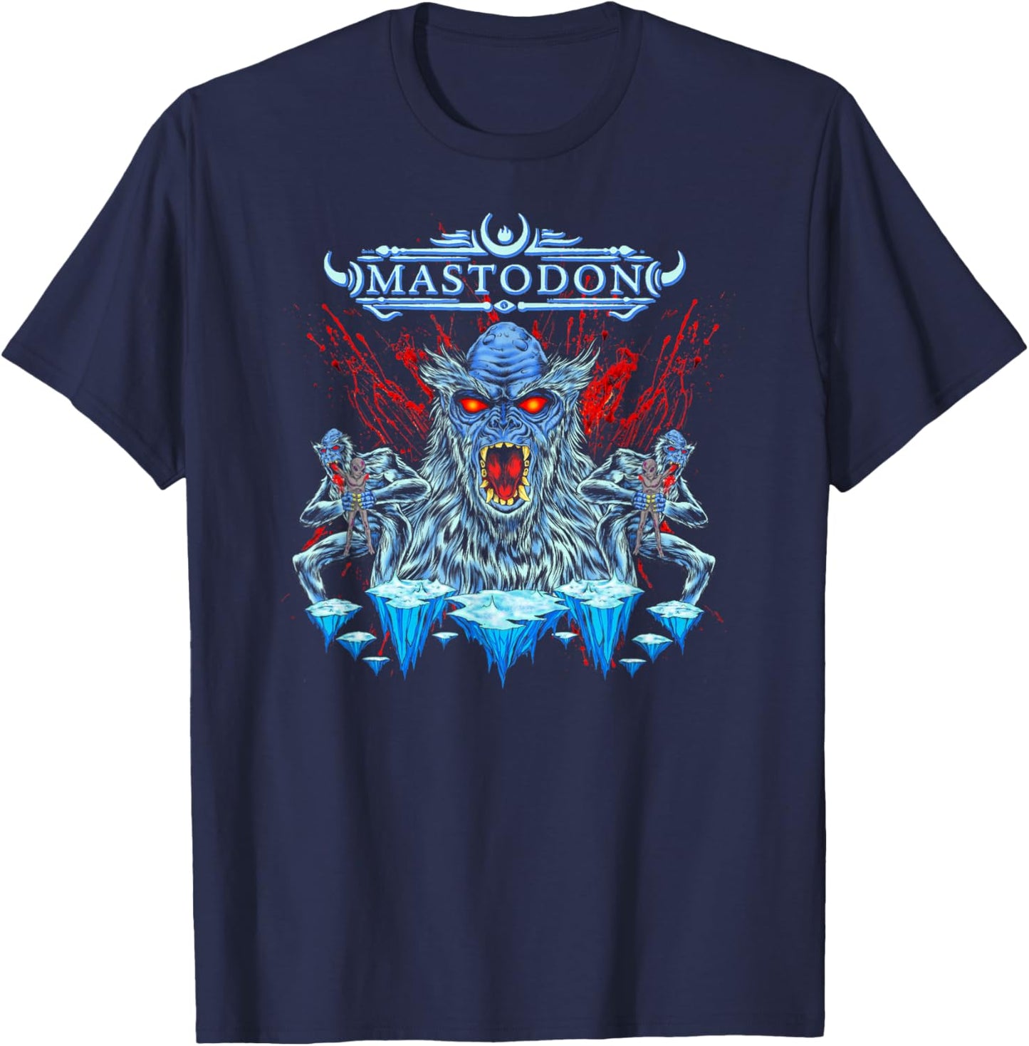 Mastodon - Sasquatch Aliens Blood T-Shirt - T-Shirt | Navy