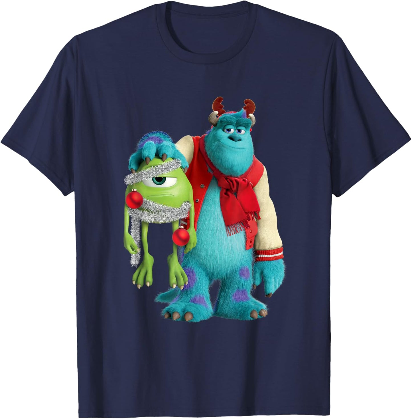 Disney Pixar Monsters University Mike Sulley Funny Holiday T-Shirt - T-Shirt | Navy