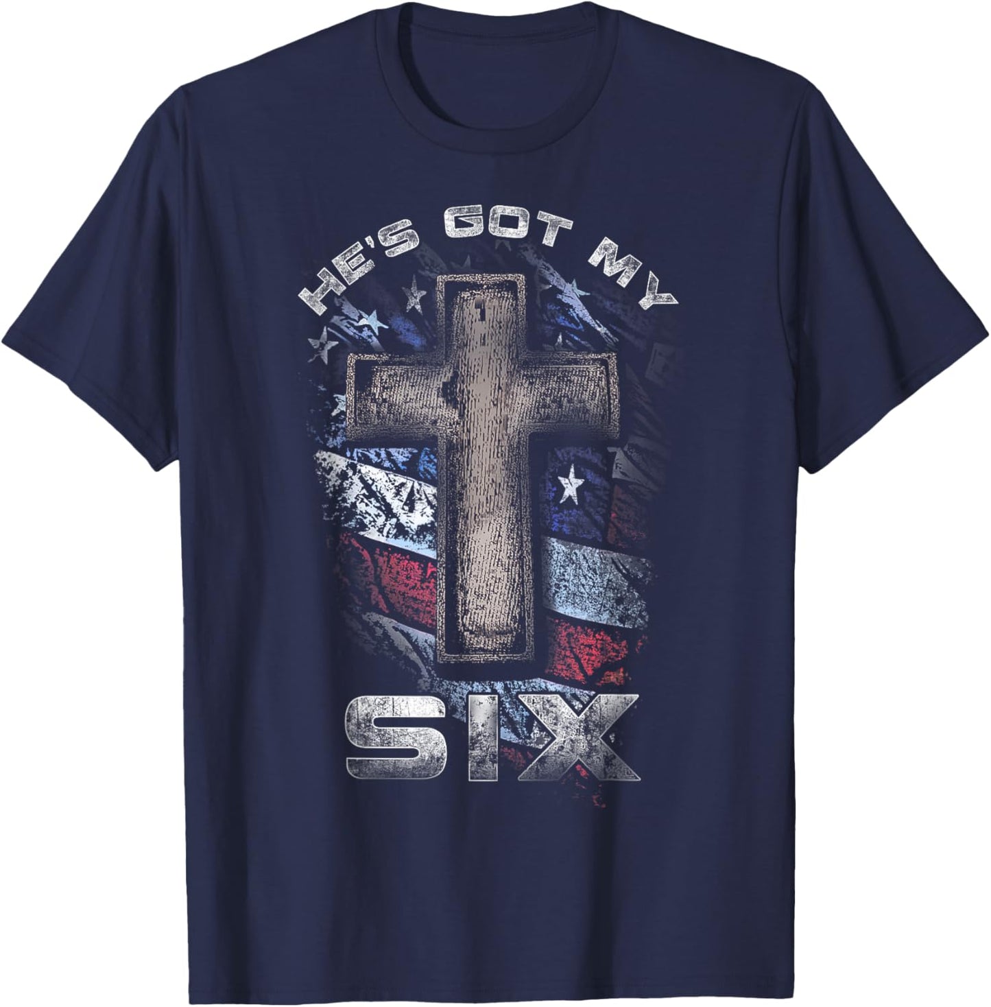 God's got my SIX! T-Shirt - T-Shirt | Navy