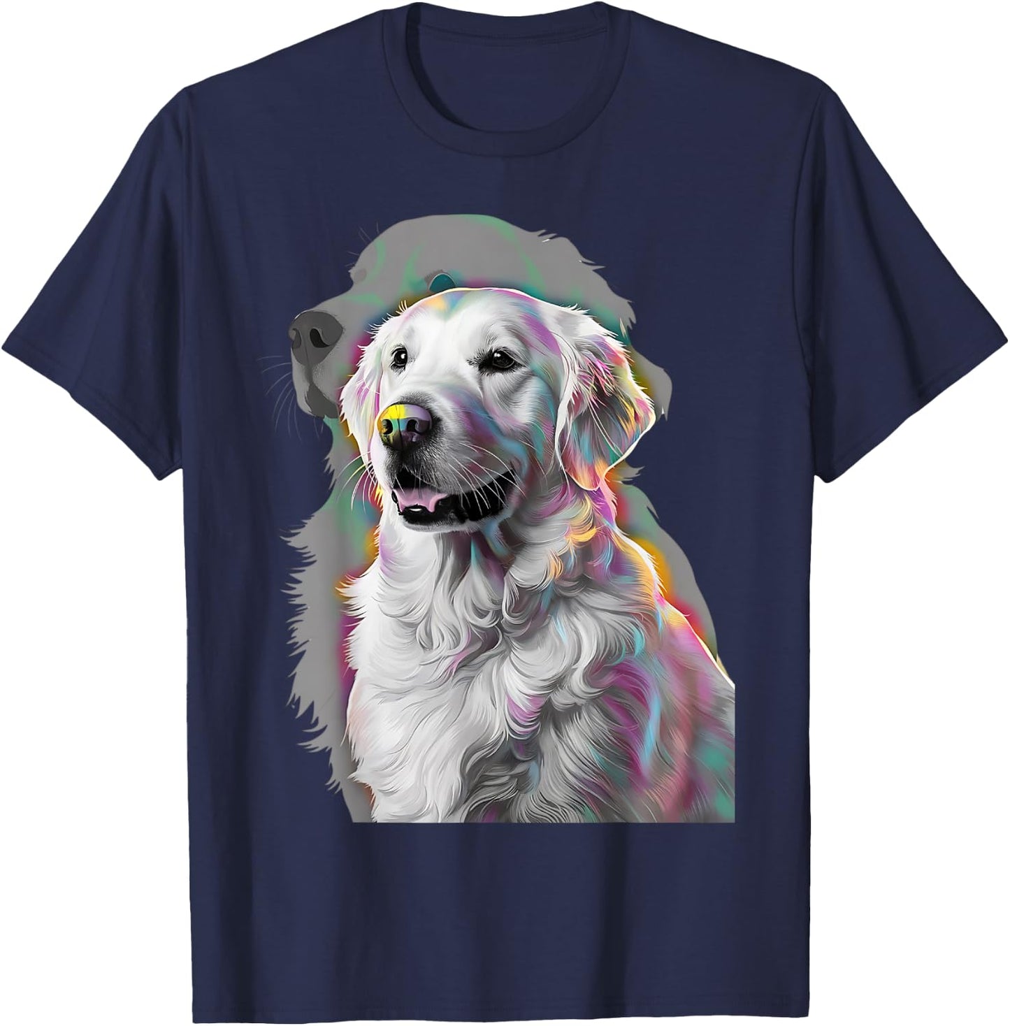 Cute Golden Retriever Gifts Christmas Women Men Kids Funny T-Shirt - T-Shirt | Navy