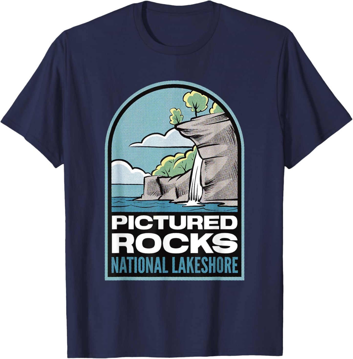 Pictured Rocks National Lakeshore Michigan T-Shirt - T-Shirt | Navy