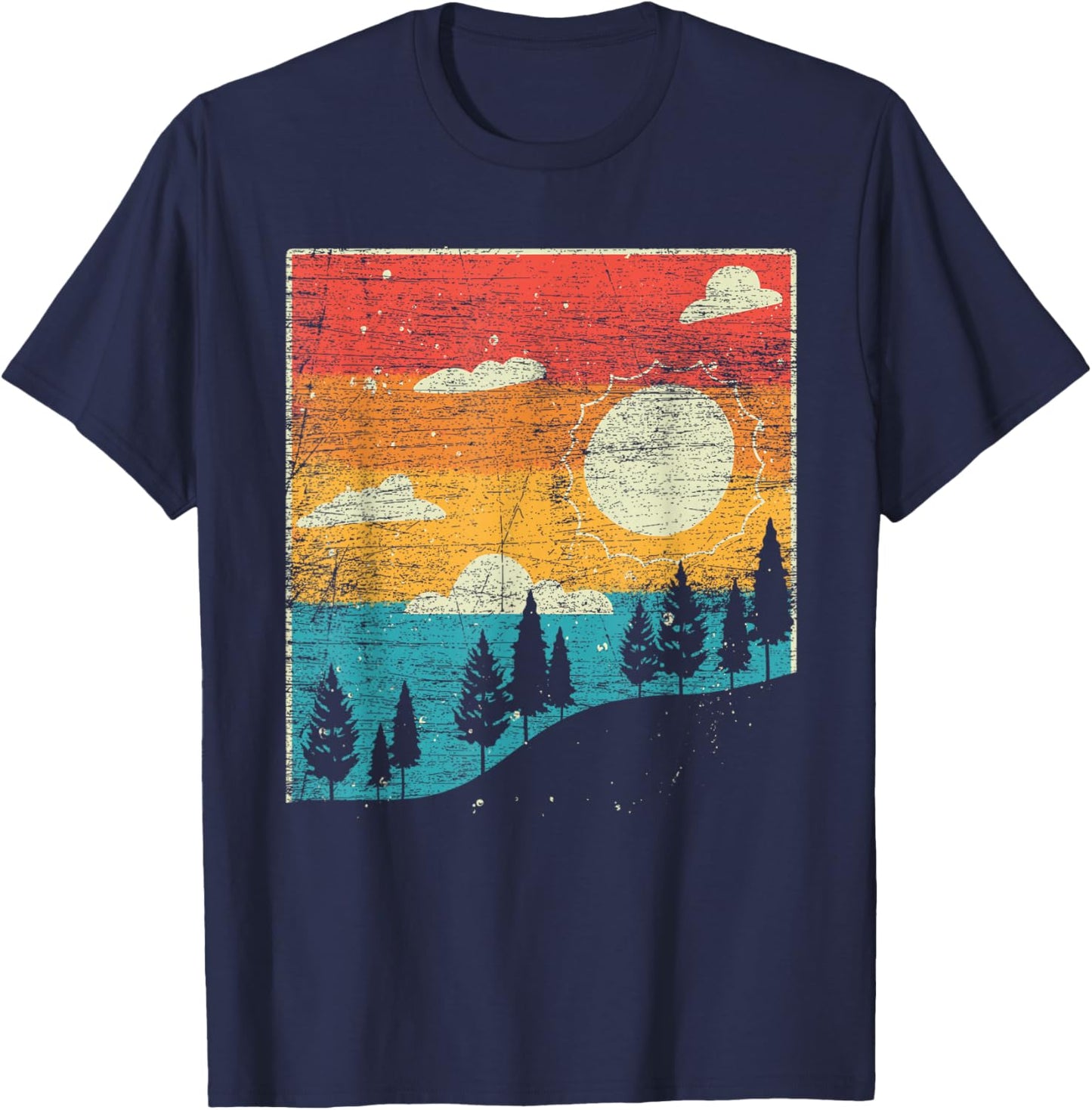 Retro Nature T-Shirt - T-Shirt | Navy