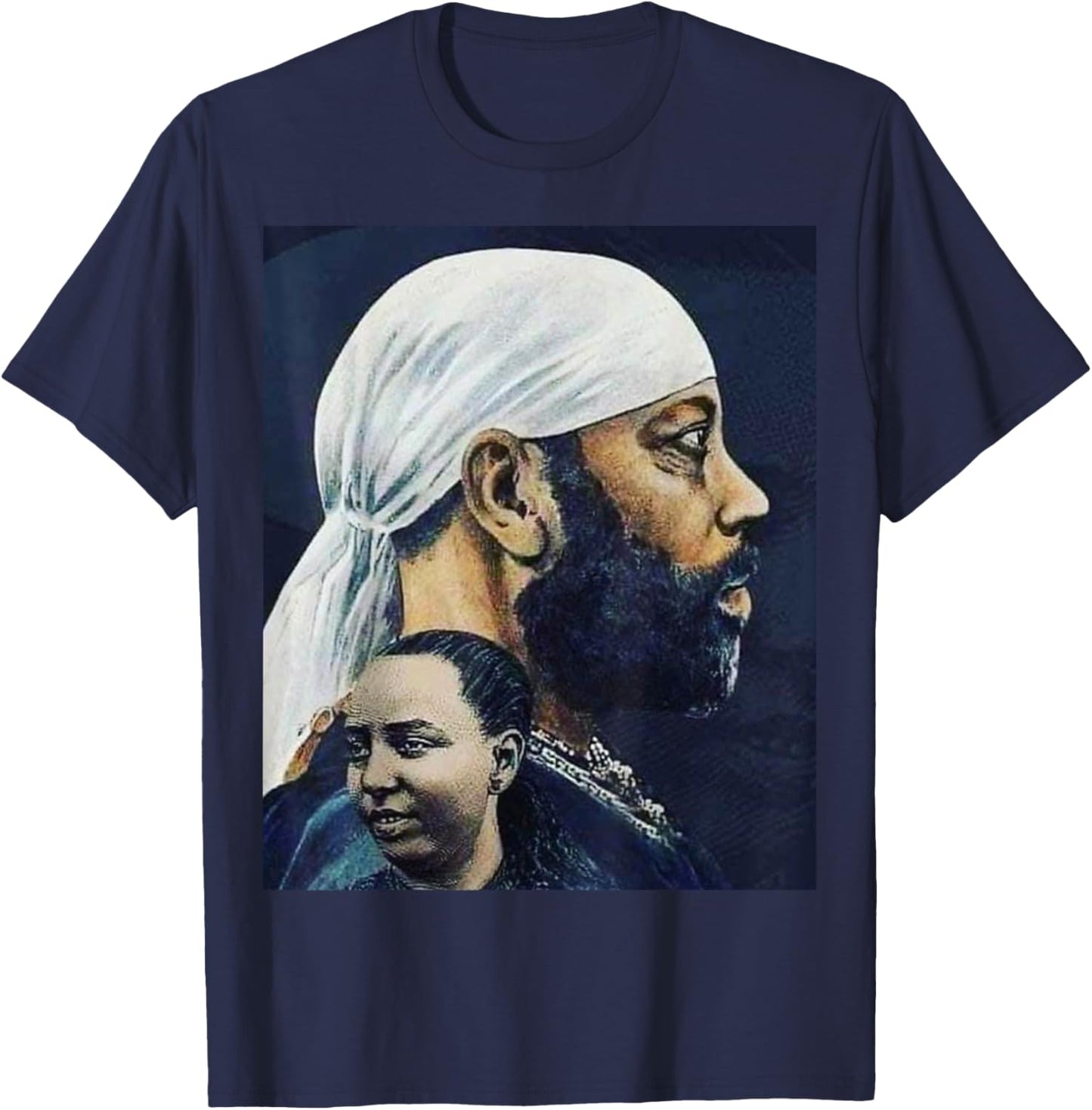 Ethiopia, king Minilik Classic T-Shirt - T-Shirt | Navy