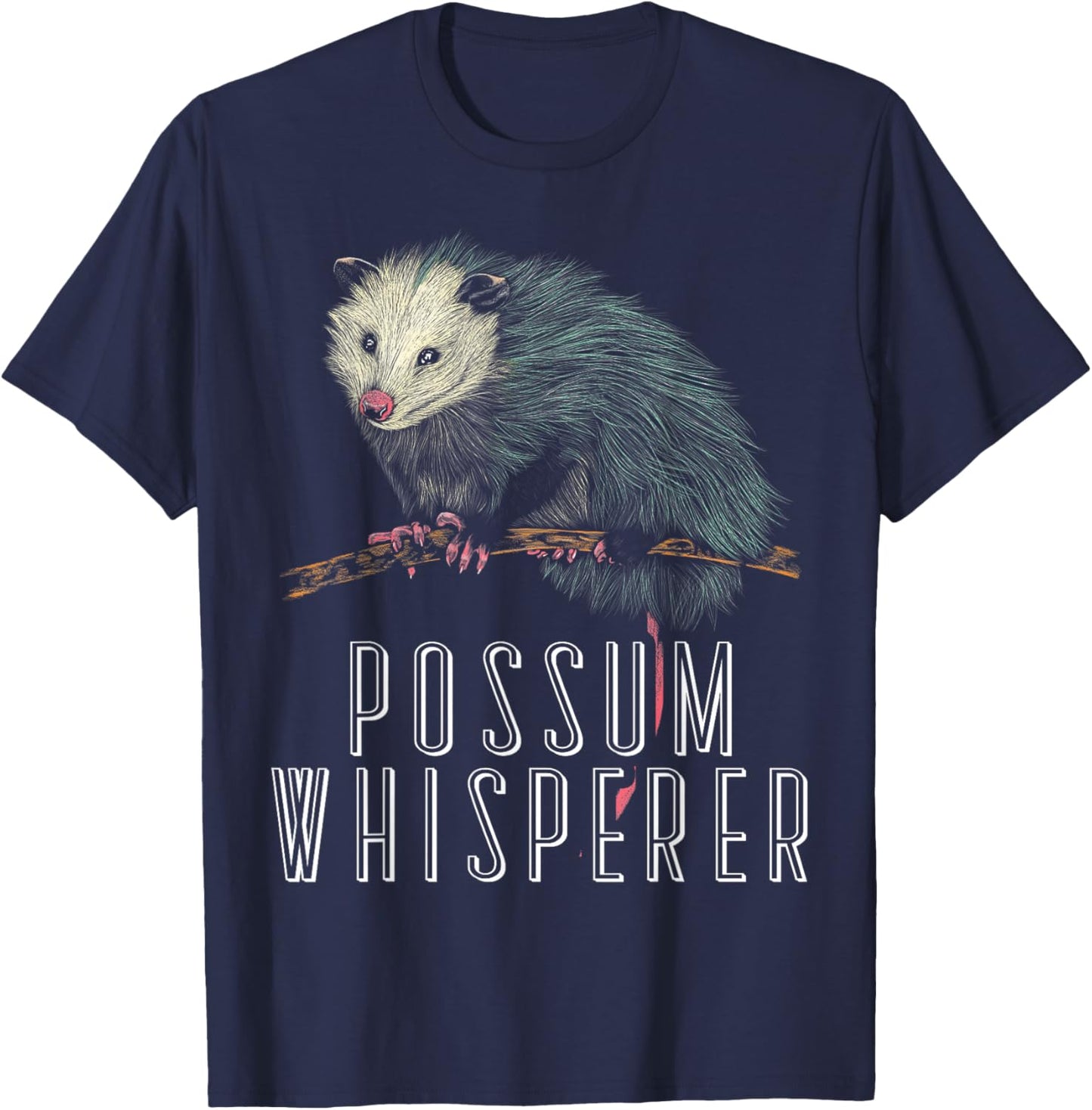 Possum Whisperer Street Cat Opossum Lover T-Shirt - T-Shirt | Navy