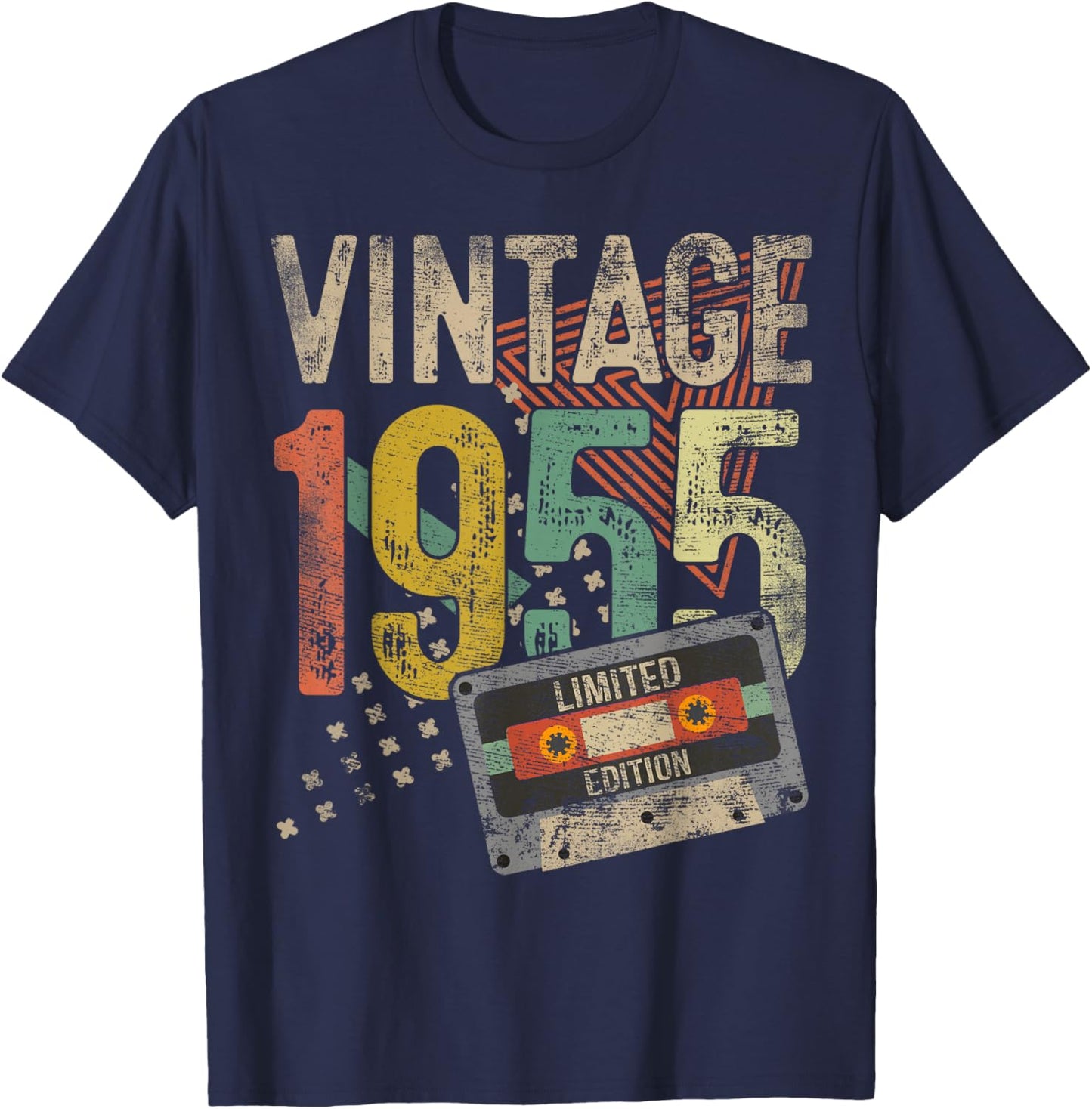 Vintage 1955 70th Birthday Gifts Women 70 Year Old T-Shirt - T-Shirt | Navy