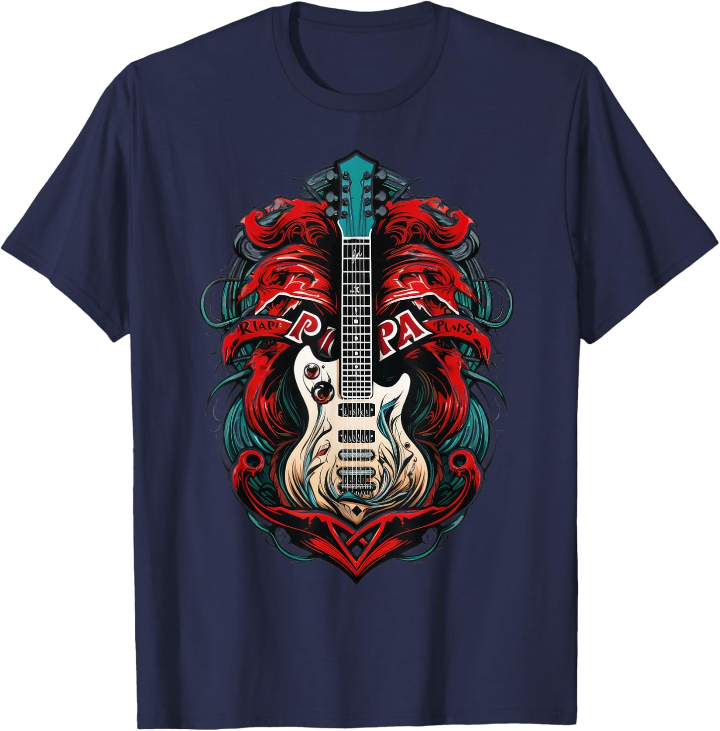 Guitar Harmony: Strings of Passion T-Shirt - T-Shirt | Navy