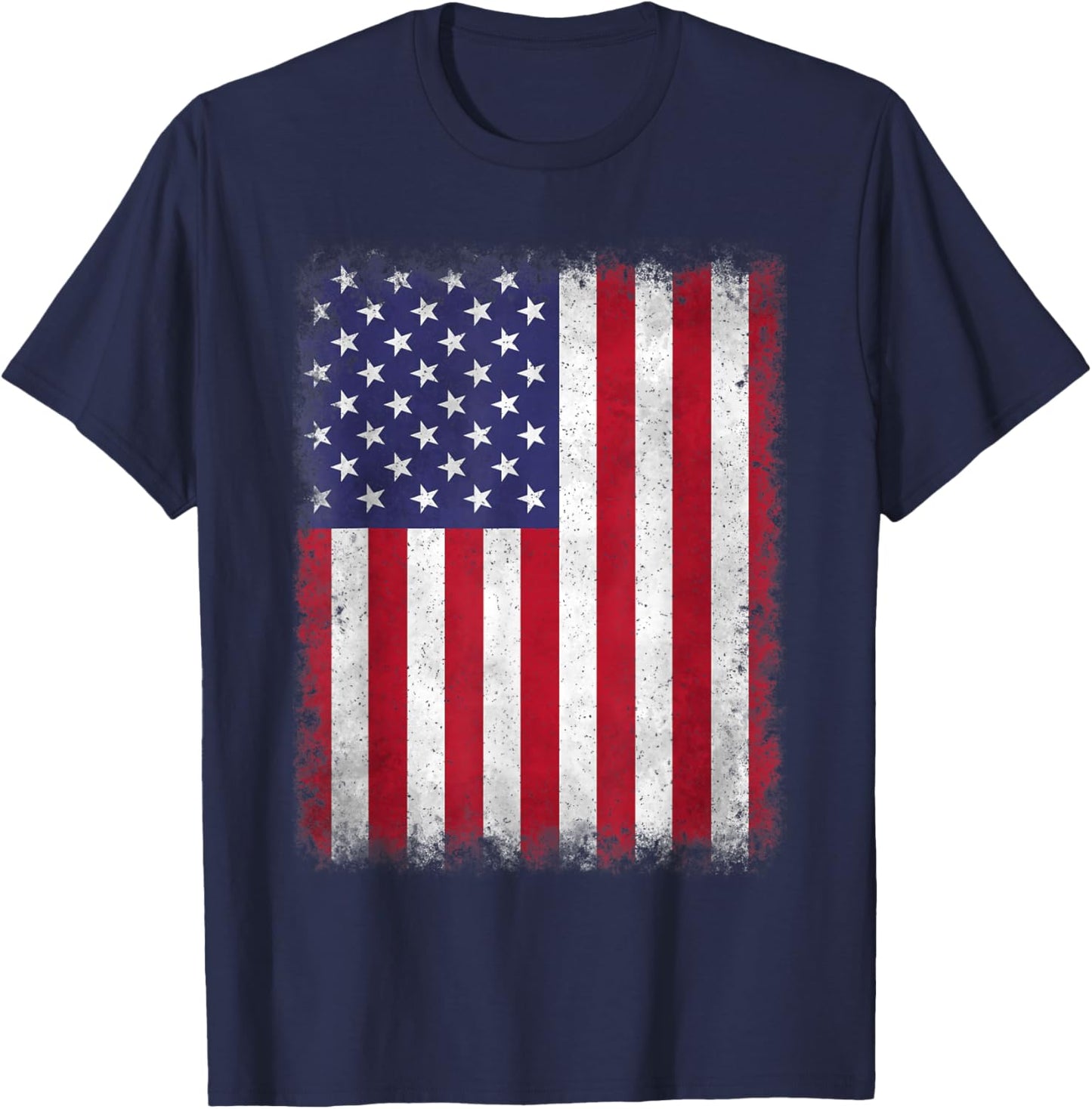 4th Of July Patriotic US American Flag USA Men Women Kids T-Shirt - T-Shirt | Navy