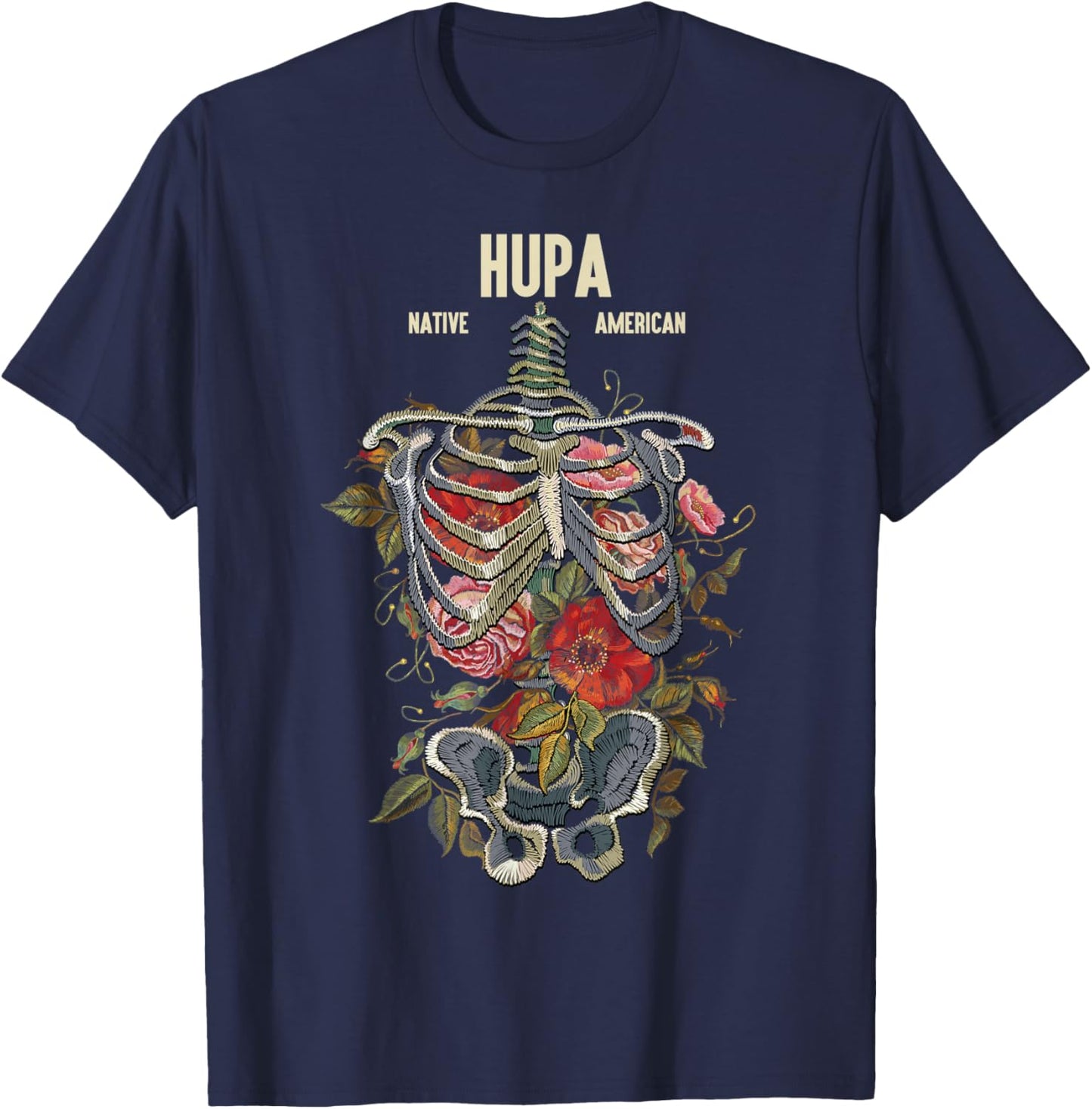 Hupa American Indian Tribe Indigenous BOHO Tribal T-Shirt - T-Shirt | Navy
