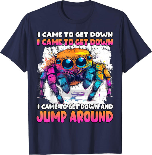 Kawaii Jumping Spider Chibi Jumping Spider | Jumping Spider T-Shirt - T-Shirt | Navy