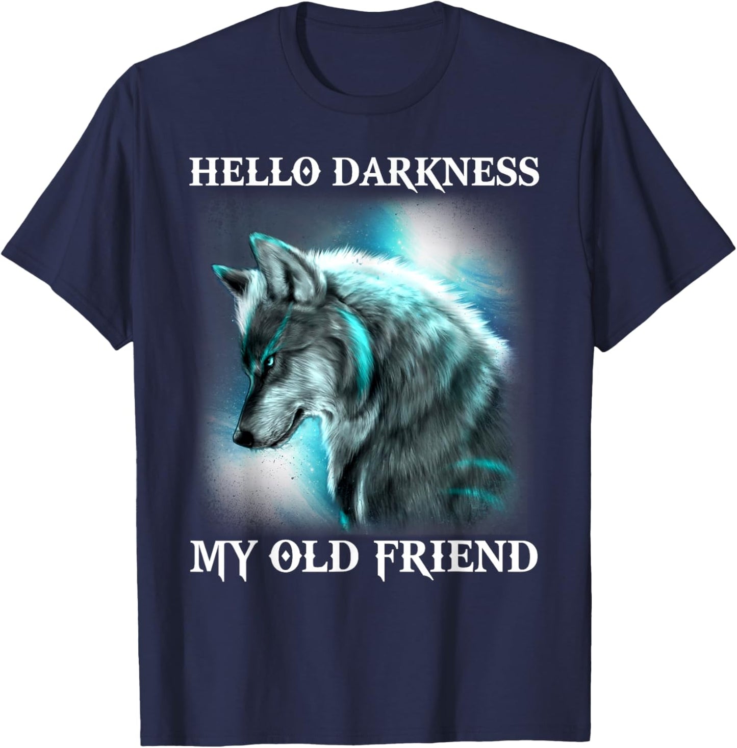 Wolf - Hello darkness my old friend T-Shirt - T-Shirt | Navy