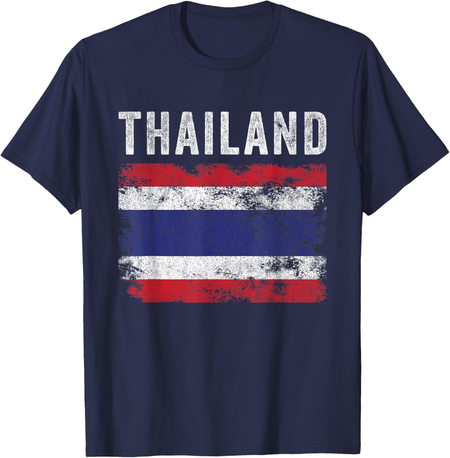 Thailand Flag Distressed - Men Women Kids - Thai Flag T-Shirt - T-Shirt | Navy