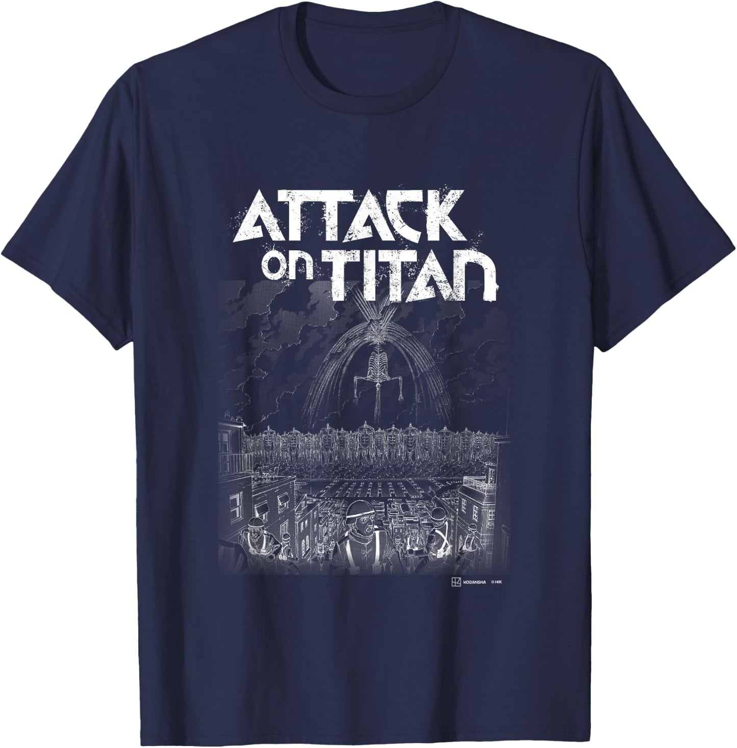 Attack on Titan The Rumbling Big Epic Battle Manga Poster T-Shirt - T-Shirt | Navy