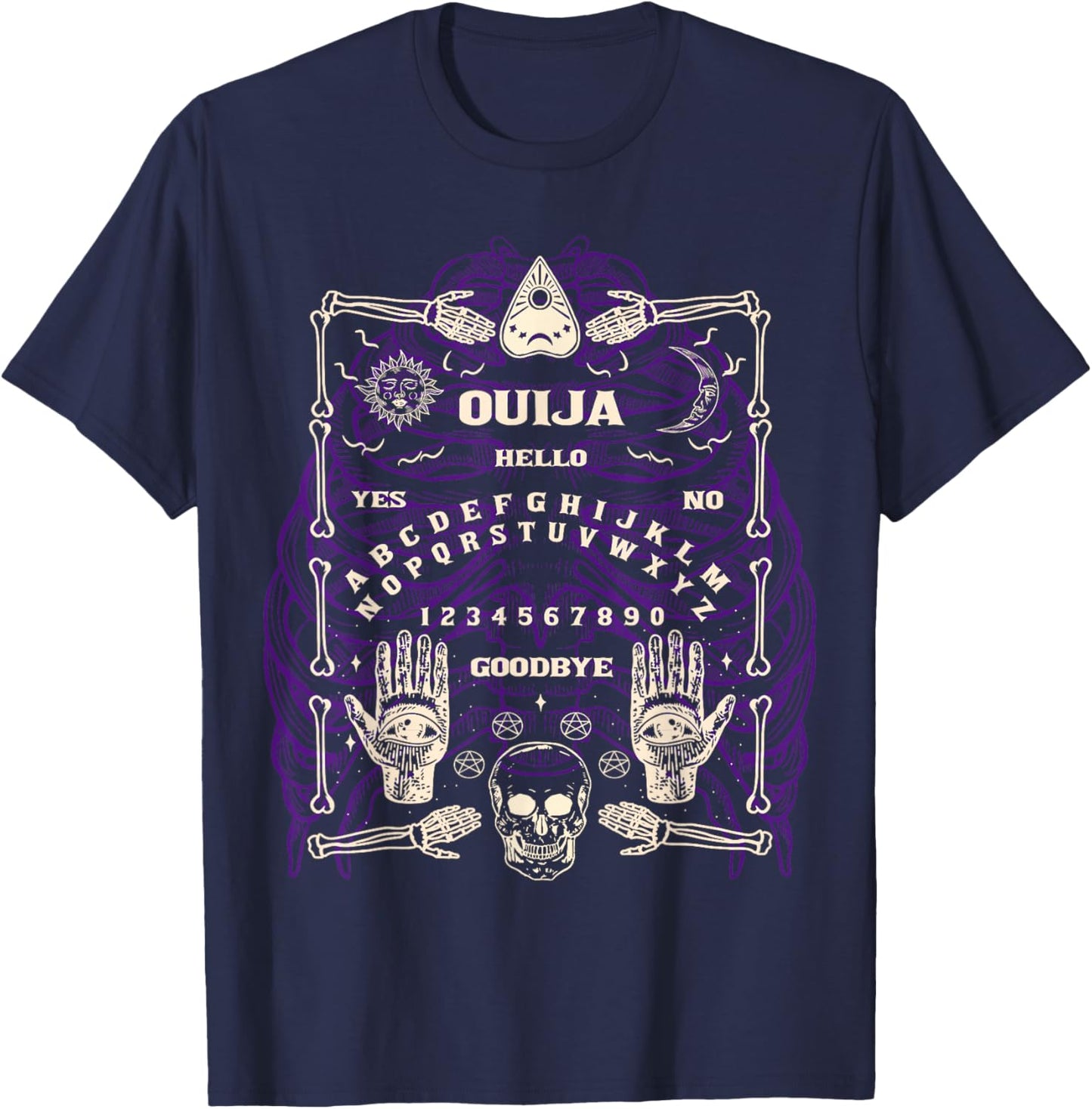 Ouija Spirit Board T-Shirt - T-Shirt | Navy