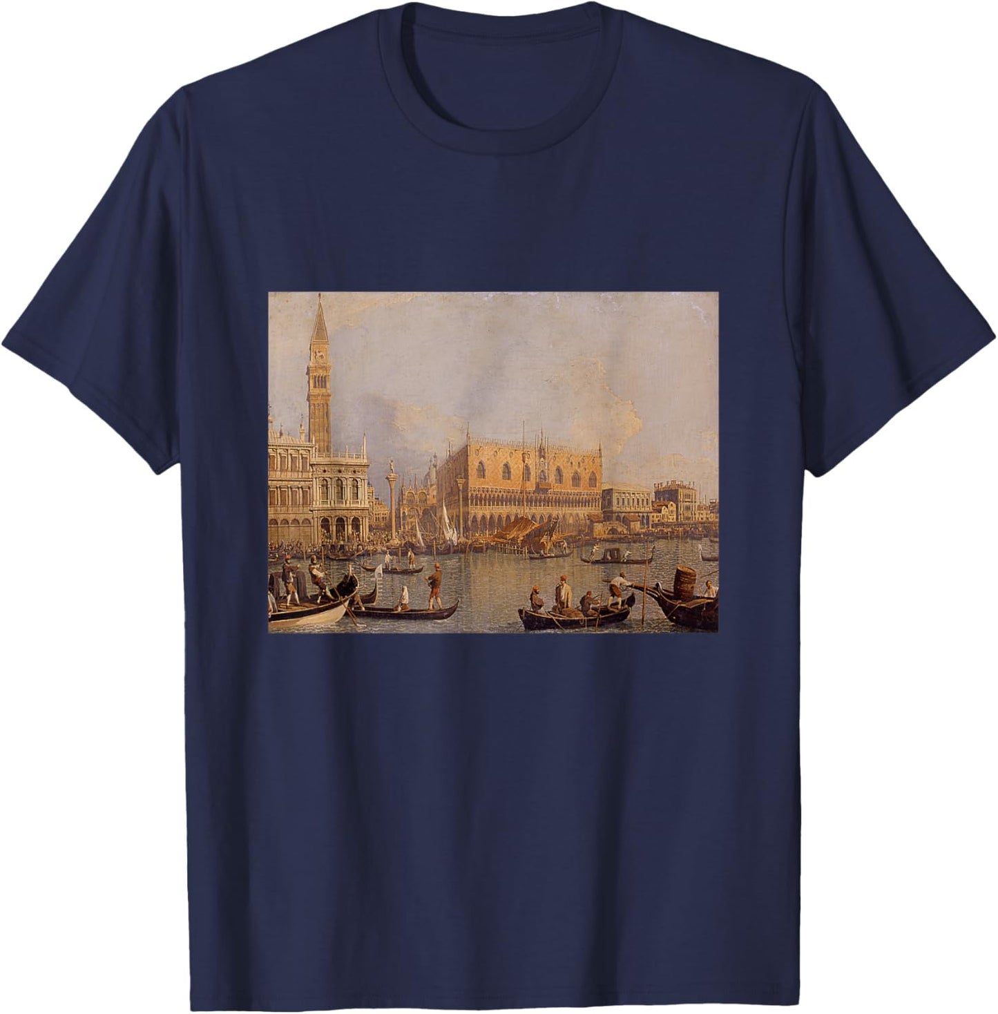 Canaletto's Ducal Palace, Venice, c. 1755 T-Shirt - T-Shirt | Navy