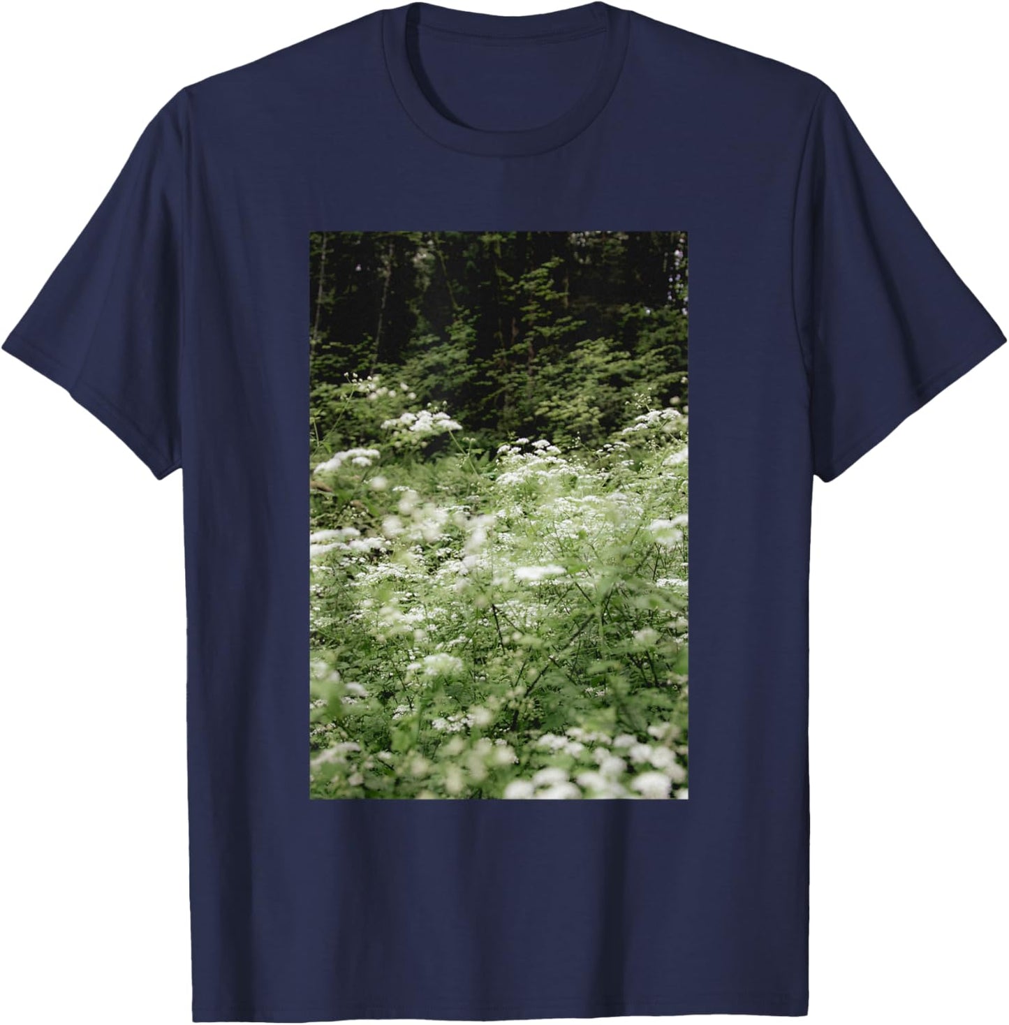 Aesthetic Wildflower Streetwear Flower Fashion T-Shirt - T-Shirt | Navy