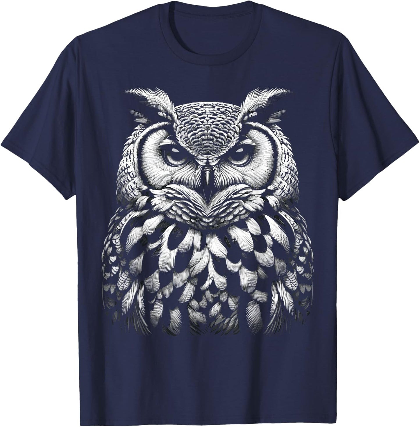 Owl Lovers Beautiful Animal Owl T-Shirt - T-Shirt | Navy