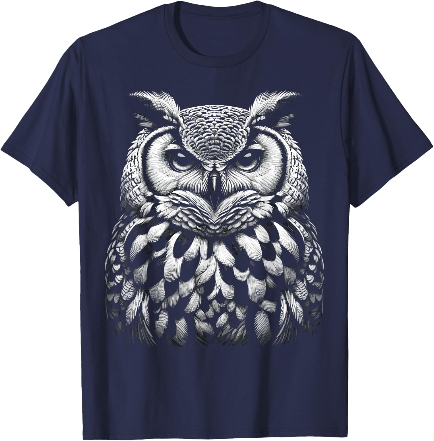 Owl Lovers Beautiful Animal Owl T-Shirt - T-Shirt | Navy