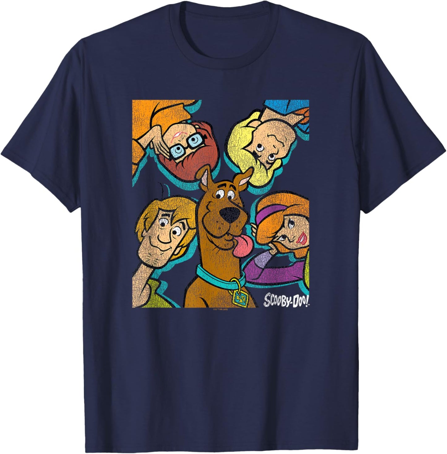 Scooby Doo Gang Close Up Poster T-Shirt - T-Shirt | Navy