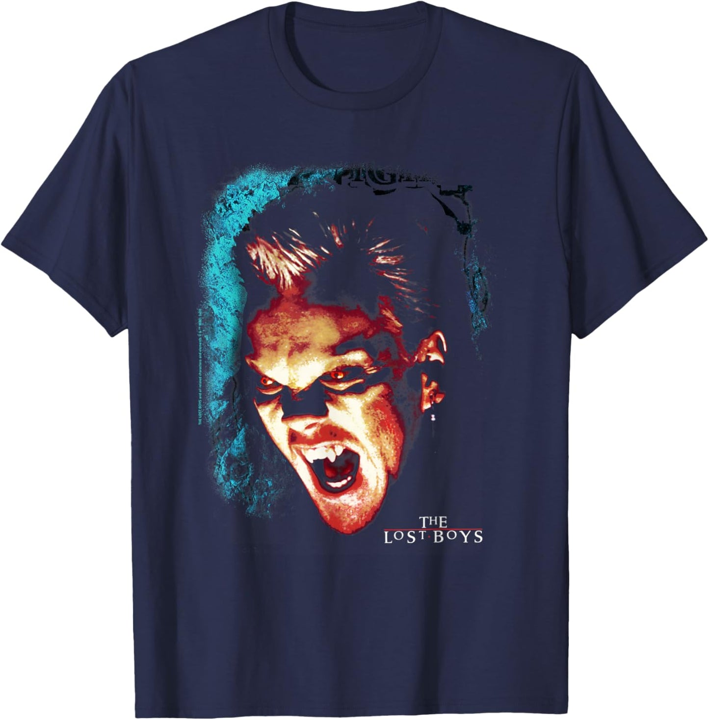 Lost Boys David Big Face Snarl Transparent T-Shirt - T-Shirt | Navy