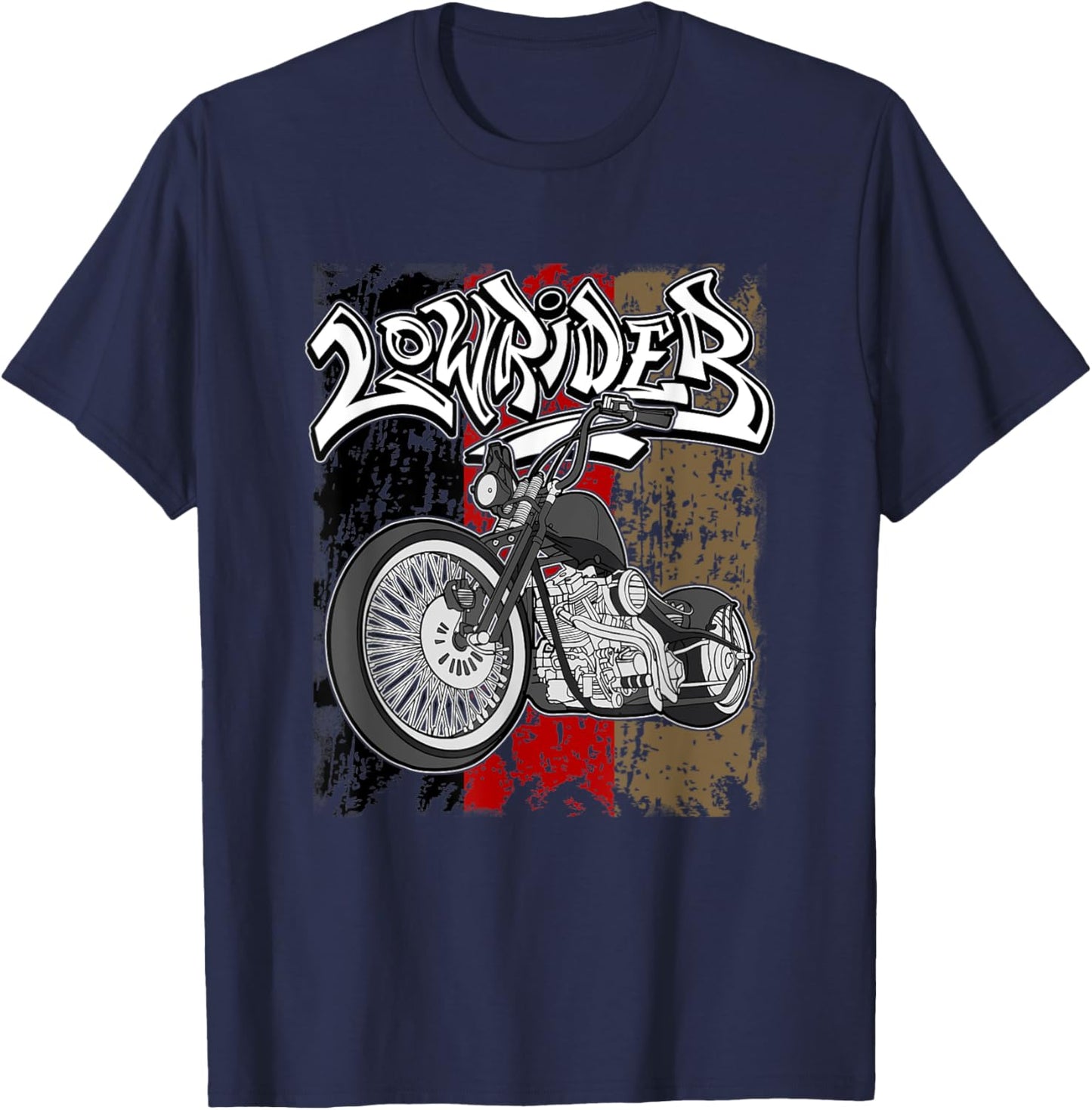 German Flag. Latino Vicla, Cholo Motorcycles, Lowrider T-Shirt - T-Shirt | Navy
