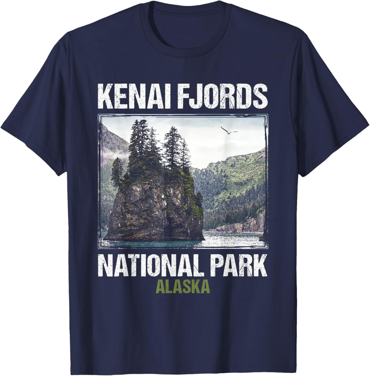 Kenai Fjords US National Park Alaska Gift T-Shirt - T-Shirt | Navy