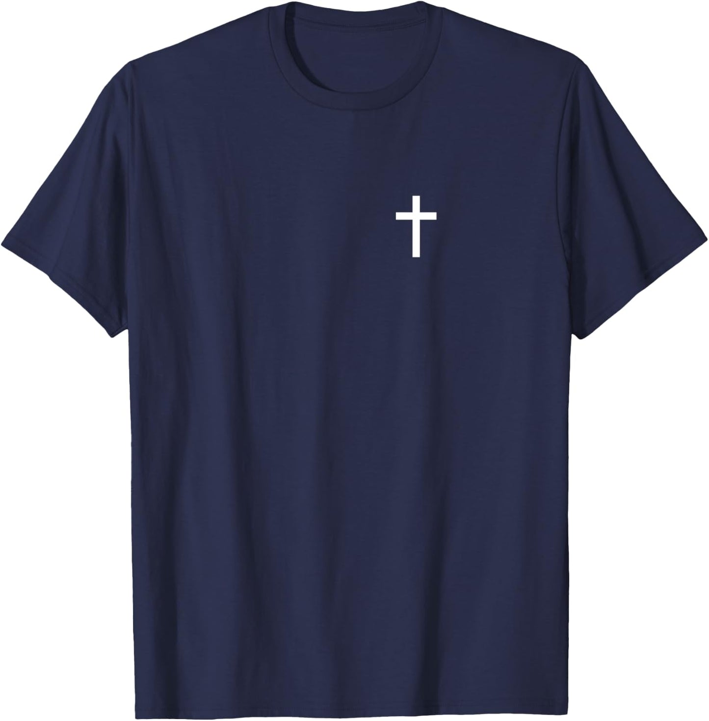 Christian Cross for Believer, Simple Christian Faith Cross T-Shirt - T-Shirt | Navy