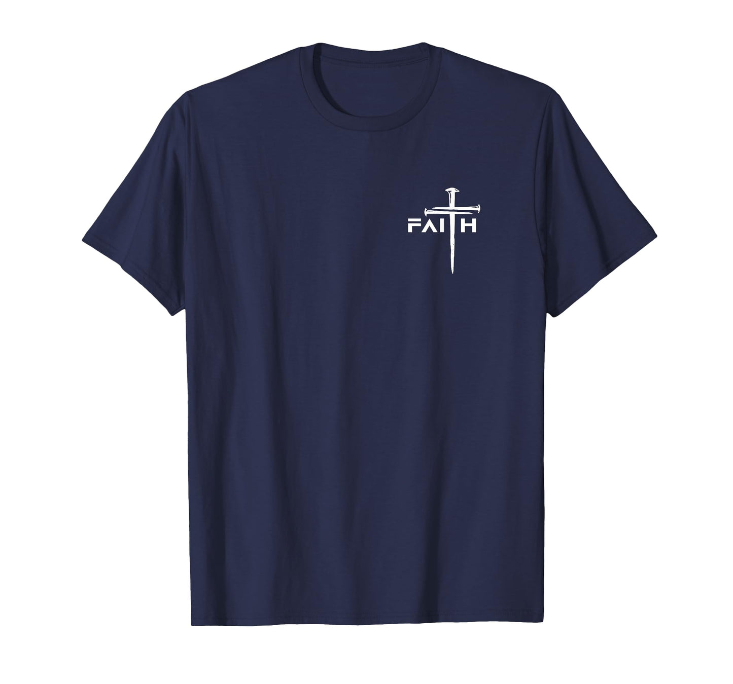 Christian Minimalist Religious Christ Faith and Nail Cross T-Shirt