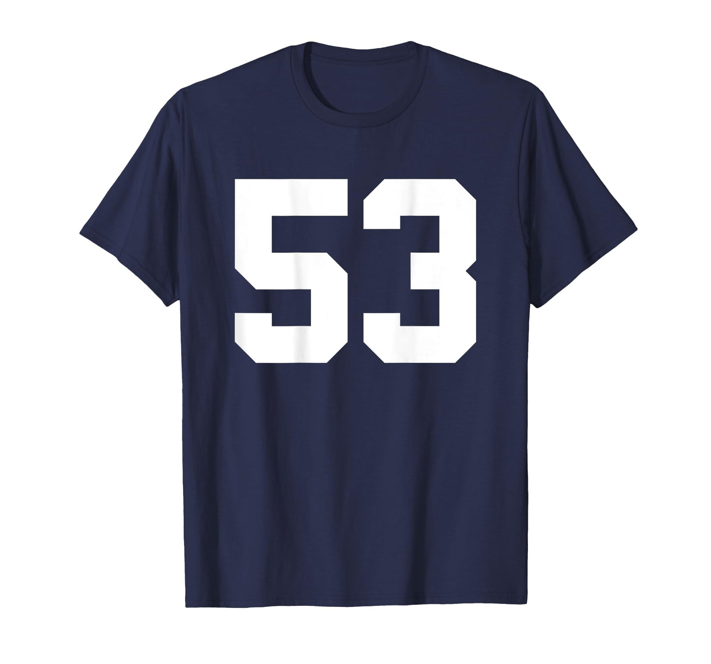 Number 53 (on Back) Sports Team Jersey Number T-Shirt
