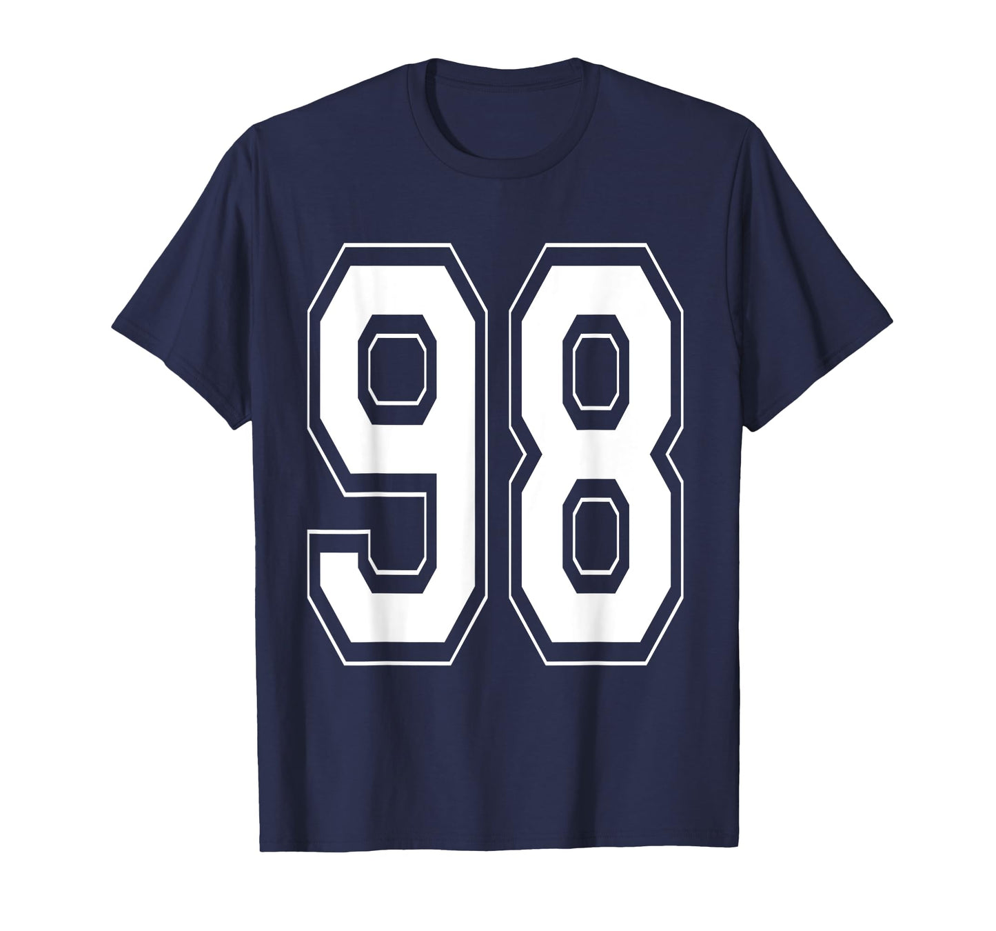 Number 98 TShirt Baseball Football Soccer Numbered Jersey T-Shirt