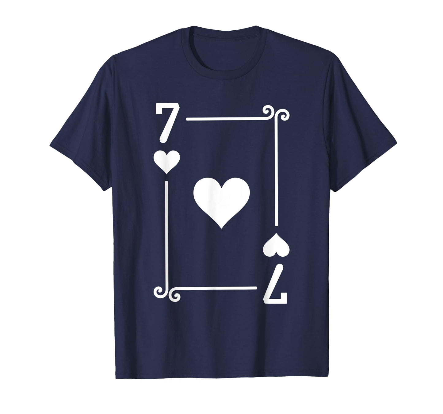 Playing Cards Costume - Seven Card - 7 of Hearts T-Shirt