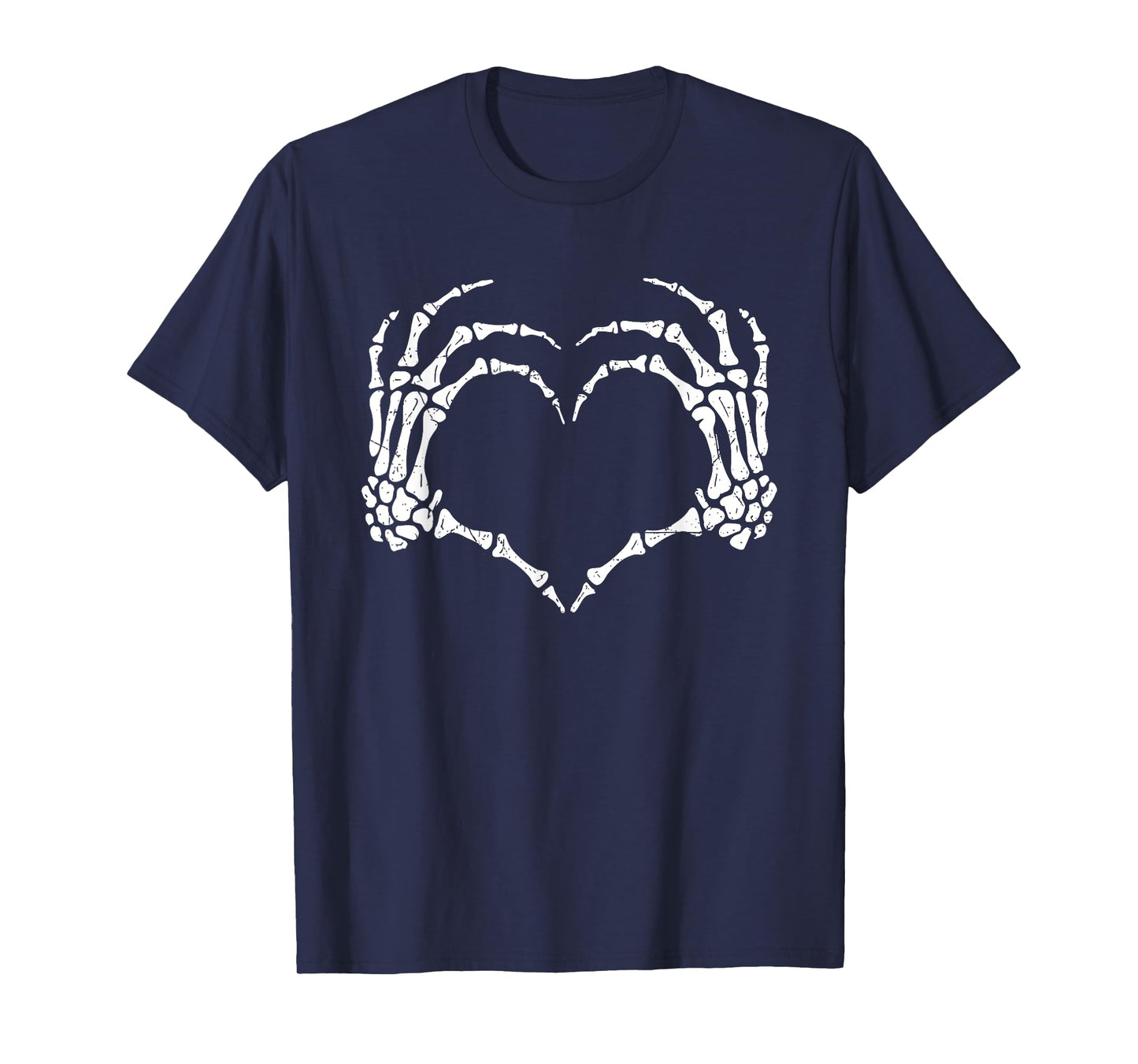 Skeleton Hands Heart Sign Halloween Costume Men Women Kids T-Shirt