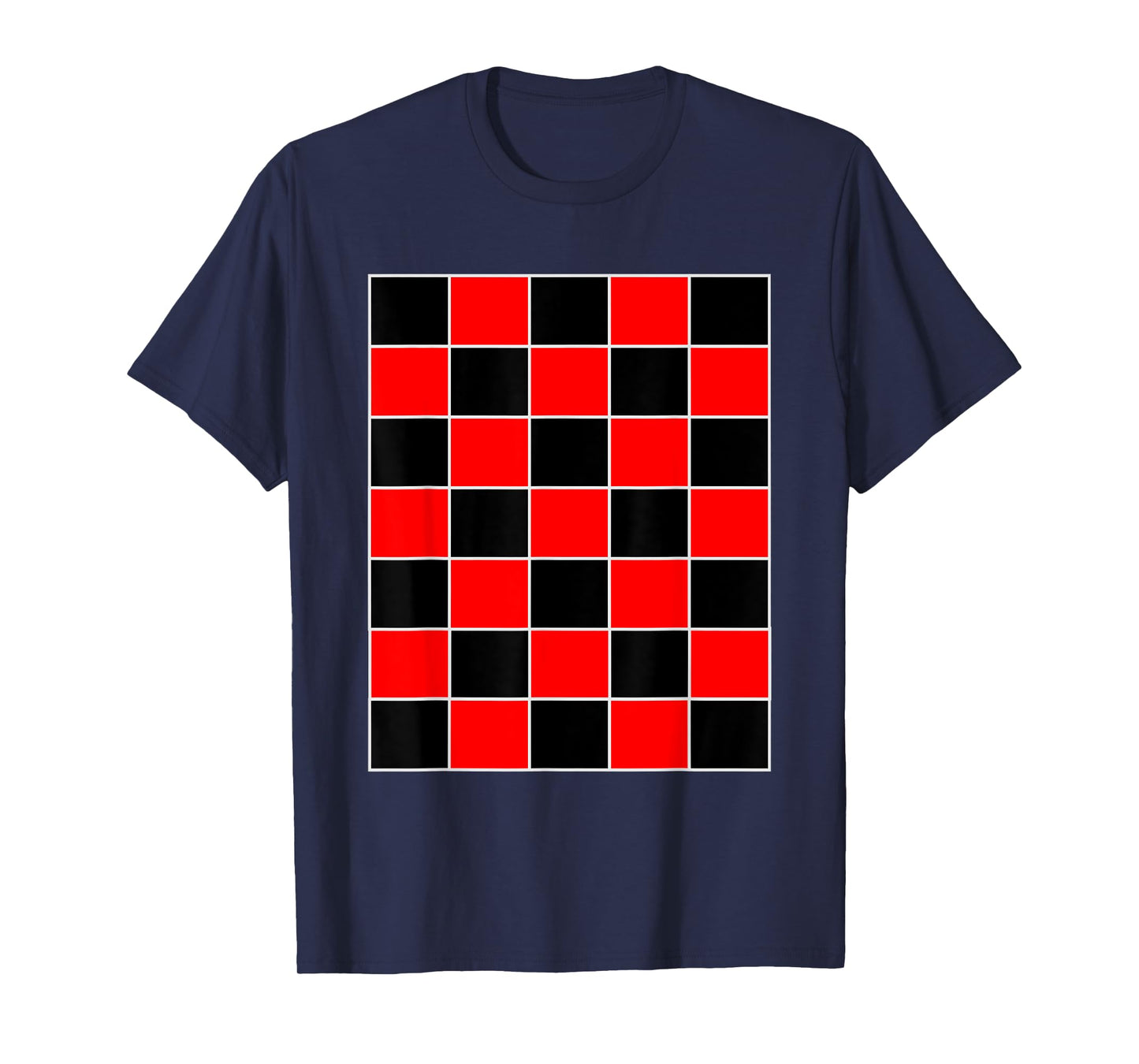 Funny Checkerboard Shirt Board Games Black & Red for Men T-Shirt