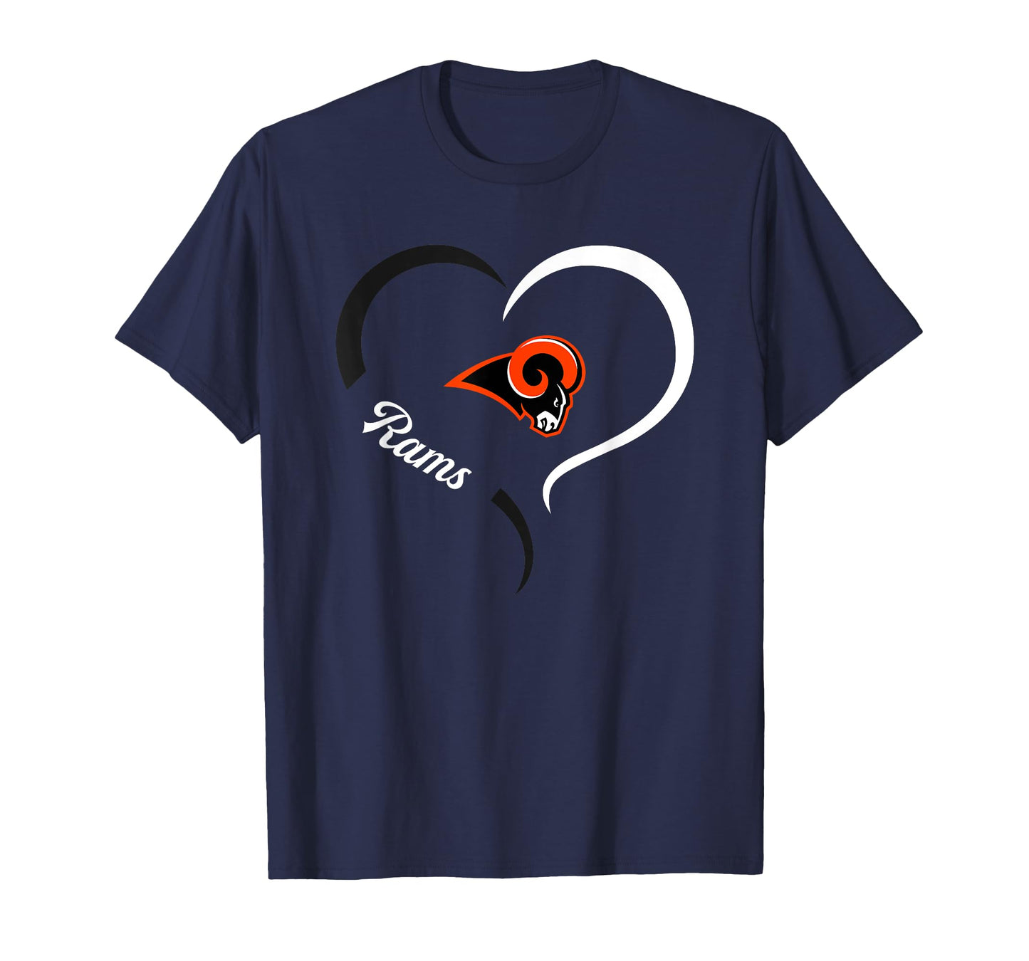 Mineral Ridge Rams Logo Half Heart Slogan HS T-Shirt