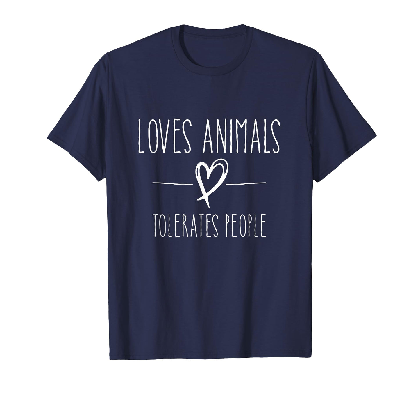 loves animals tolerates people friends Cat Lover & Dog Love Men Women Kids T-Shirt