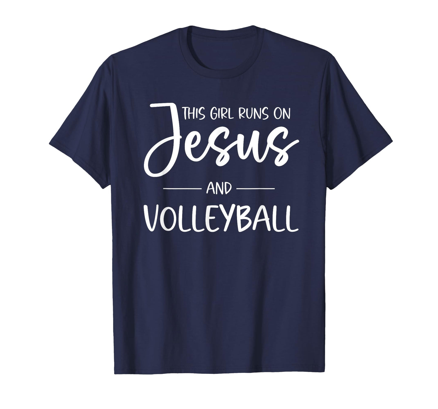 Christian Volleyball Teen Girls Jesus & Volleyball T-Shirt
