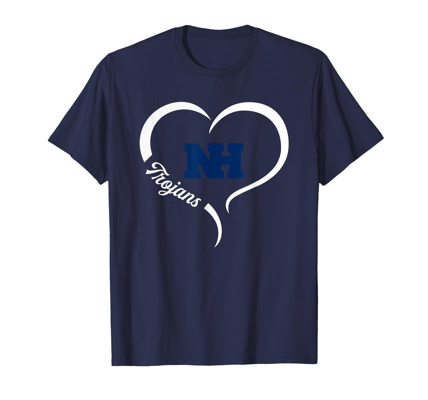 North Hardin Trojans Logo Half Heart Slogan HS T-Shirt
