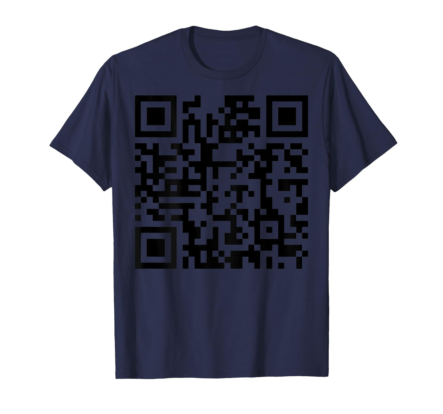 (On Back) Funny QR Fck You Code Middle Finger Saying Quote T-Shirt