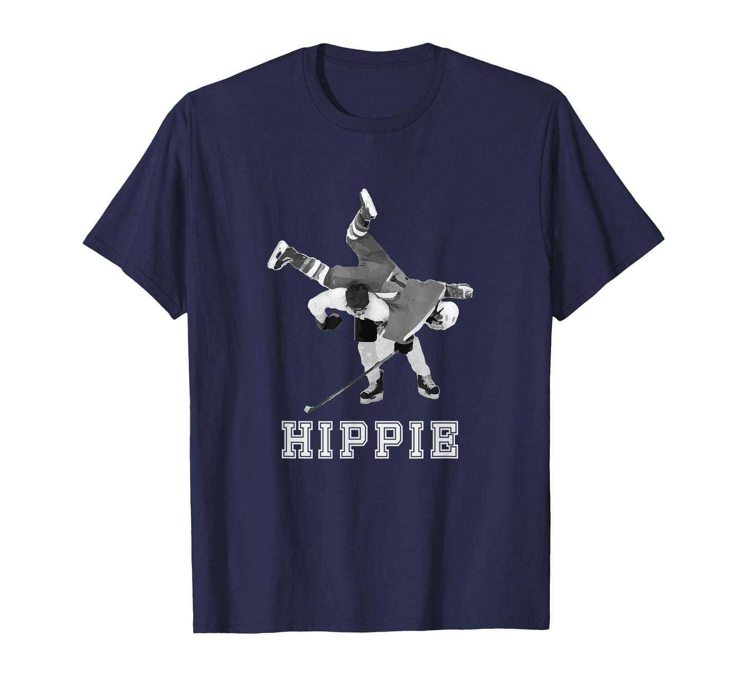 Hippie Hip Check T-shirt Hockey Tee T-Shirt