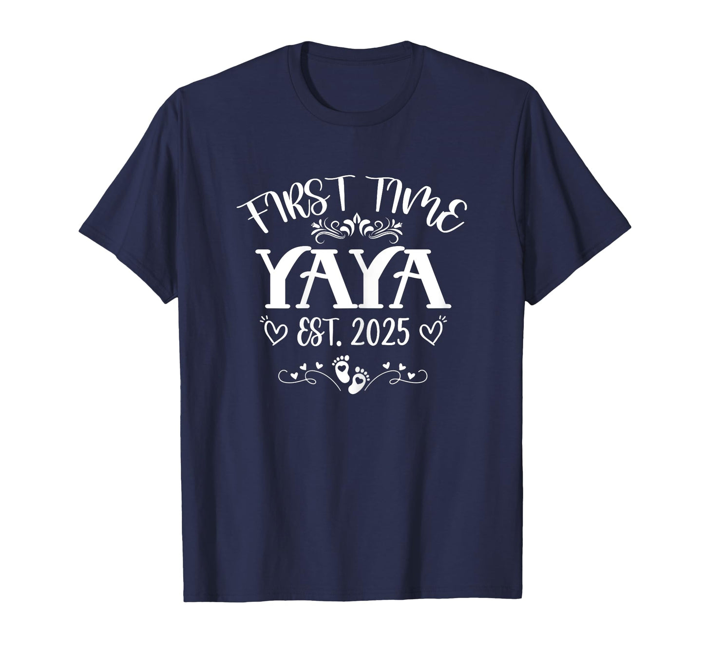 Womens First time Yaya Est 2025 Soon To Be Mom Mother's day T-Shirt