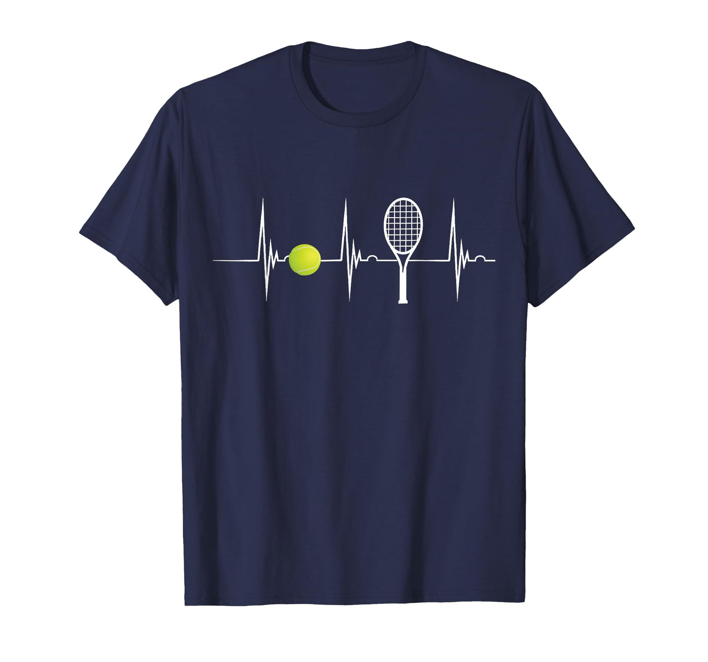 Tennis Lover Tennis Heartbeat EKG Pulse Racket Sport T-Shirt