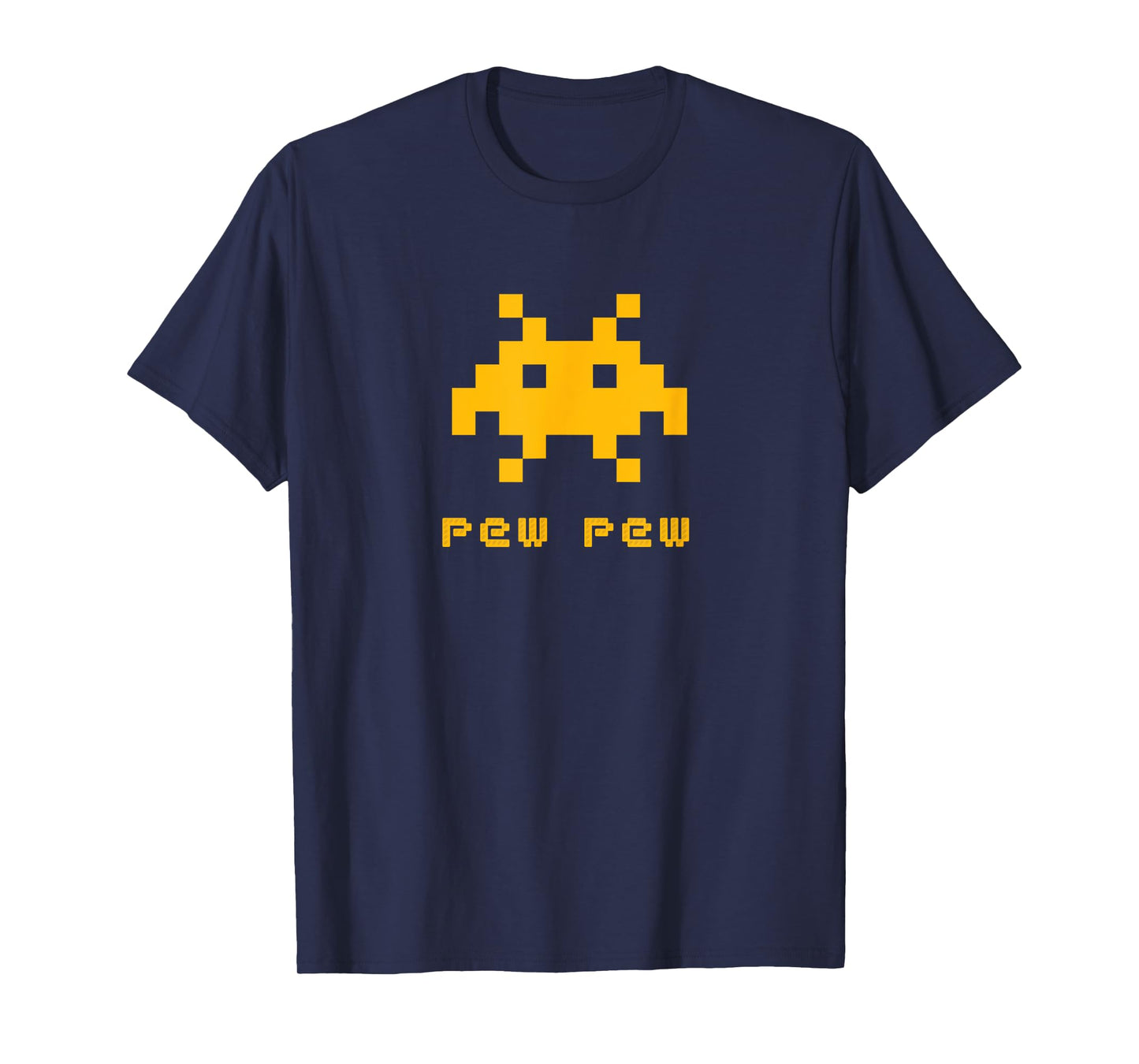 Alien Invaders Pew Pew Space 8-bit Retro Video Game Gift T-Shirt