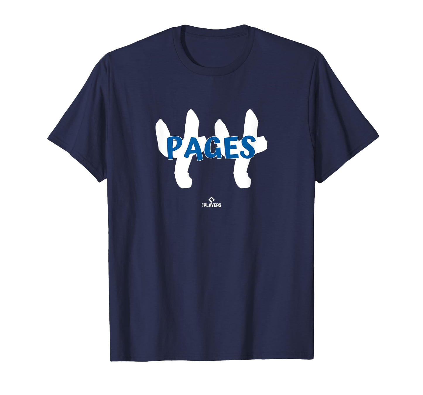 Name and Number Andy Pages Los Angeles Baseball MLBPA T-Shirt