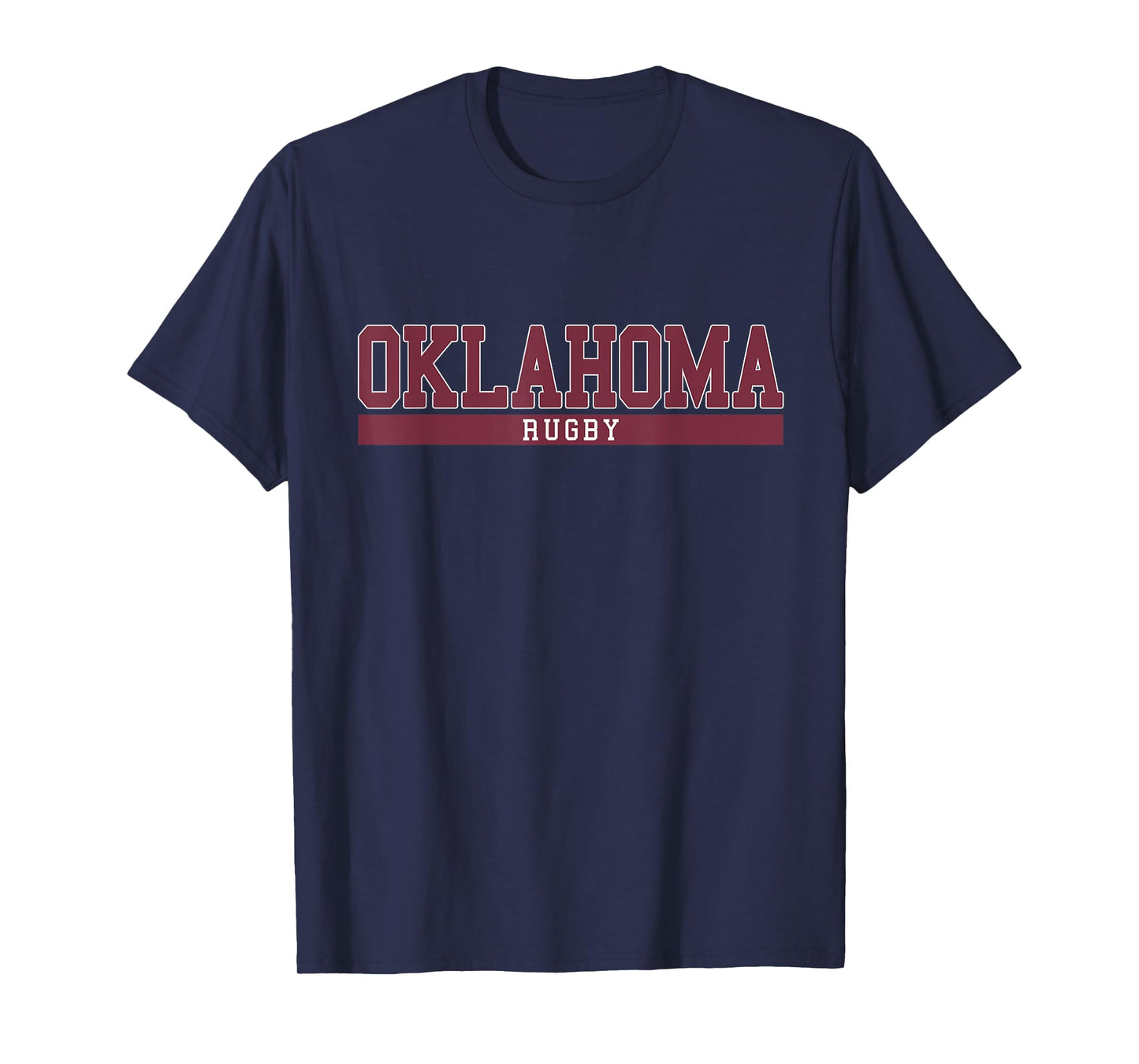 Oklahoma Rugby T-Shirts Unisex-Adults Black Short Sleeve Rugby T-Shirt Small