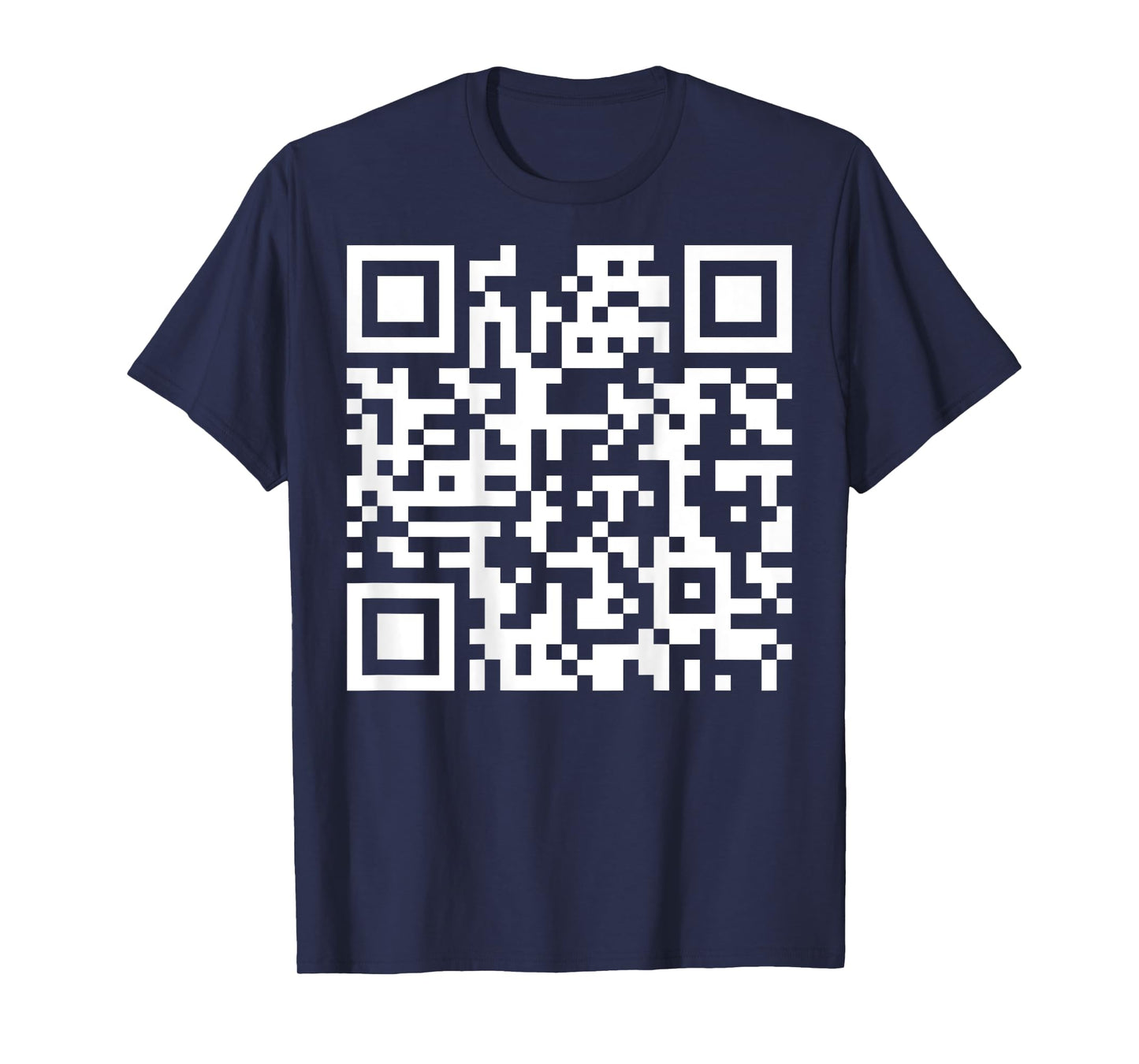 (On Back) Funny QR Fck You Code Middle Finger Saying Quote T-Shirt