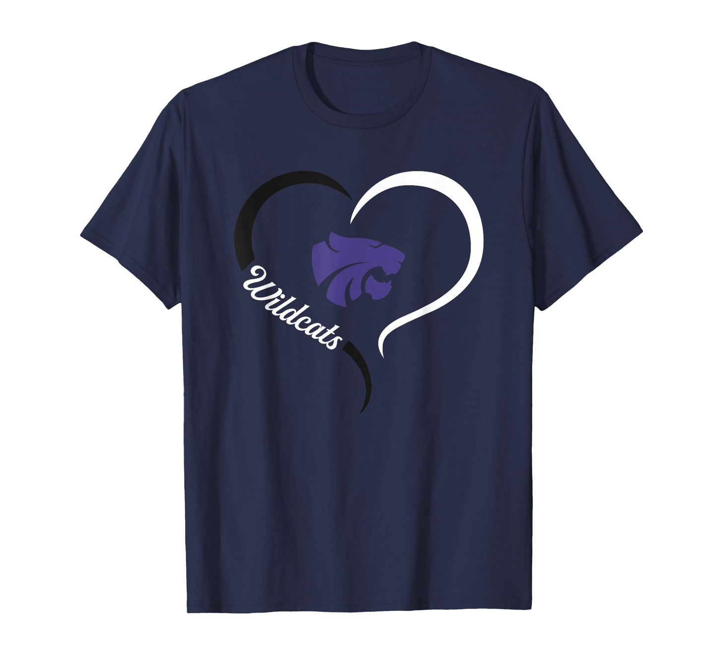 Humble Wildcats Logo Half Heart Slogan HS T-Shirt