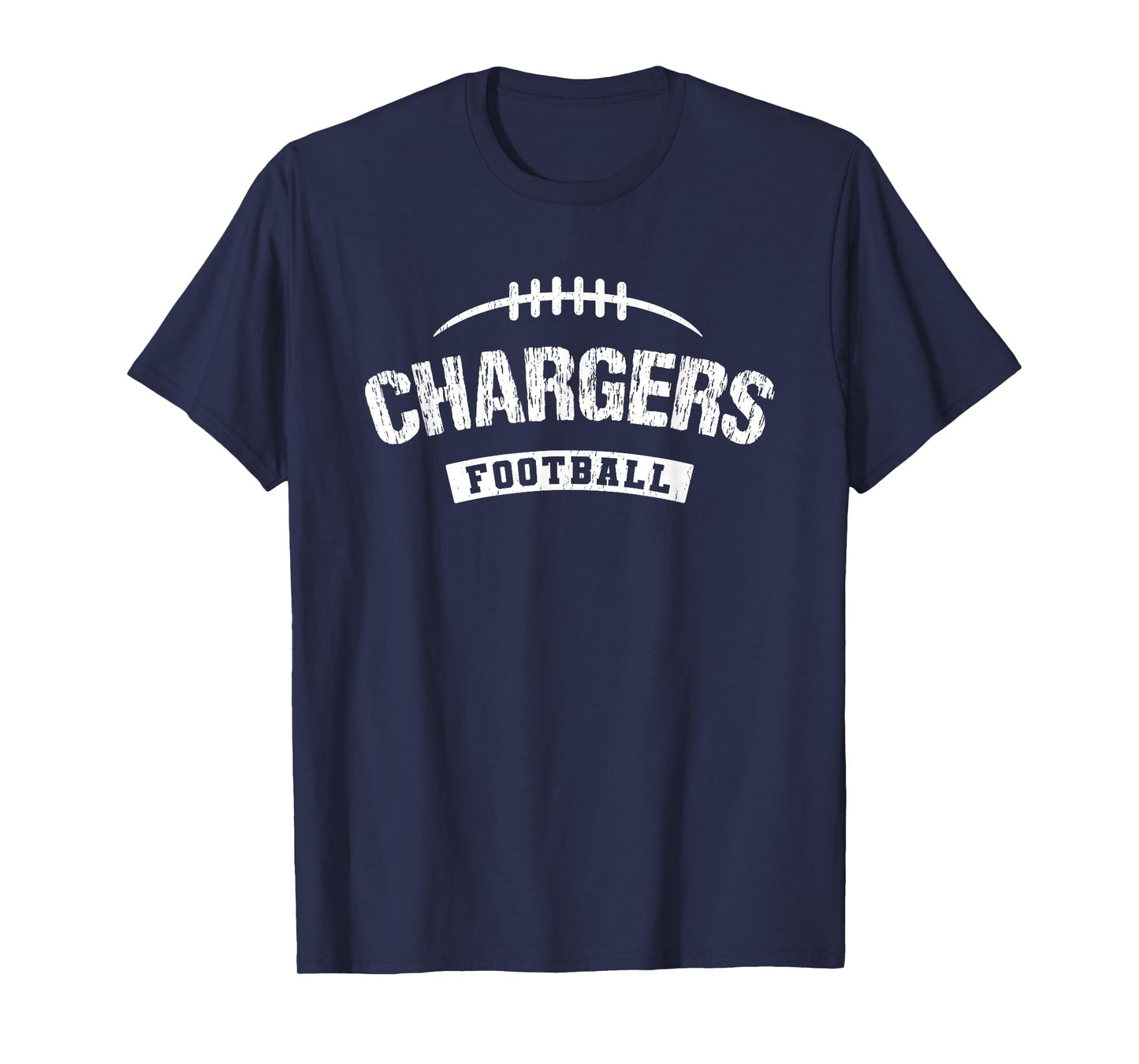 Chargers Clear Springs Football Distressed HS T-Shirt