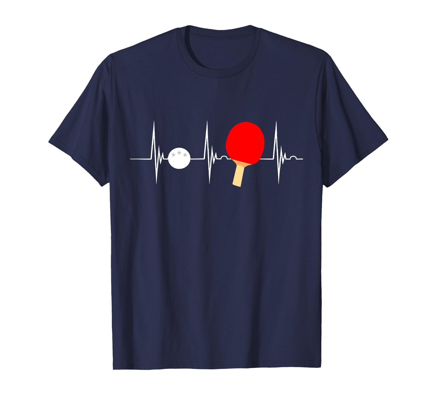 Ping Pong Table Tennis Paddle Heartbeat EKG Pulse Pingpong T-Shirt